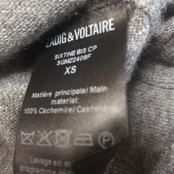 Zadig and Voltaire Sistine Bis Cashmere Jacket XS - Picture 7 of 13